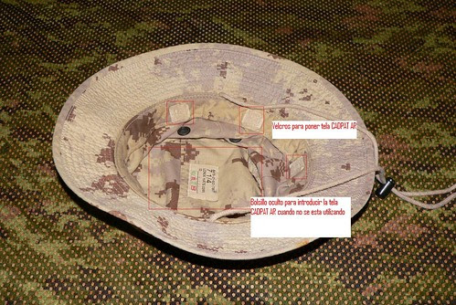 Boonie Hat CADPAT AR Interior Mod.