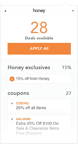 You can also try your luck with Honey, which automatically applies coupon codes at checkout.
