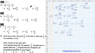 Soalan Upsr Sebenar Math Pecahan Tahun 6 Youtube