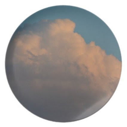 pretty pink cloud formation florida dinner plates