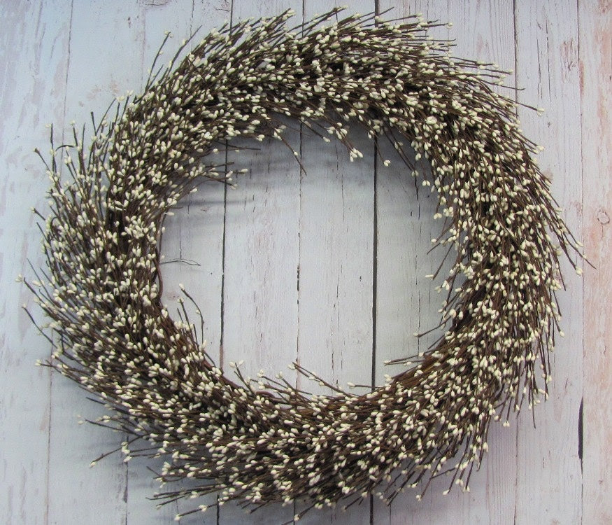 Large Wreath - Winter Ivory Wreath - Wedding Wreath - Christmas Home Decor - Christmas Wreath - Foyer Wreath - Fireplace Decor - Shower