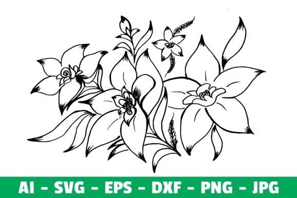 Etsy Download Flower Clipart Silhoutte SVG File cut files for your personal DIY projects