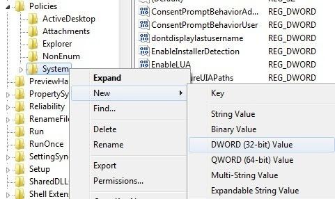 new registry key