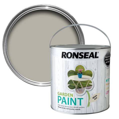 Jobs creative bloq is support. Ronseal Garden White ash Matt Garden paint 2.5L
