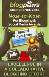 BlogPaws 2015 Nose-to-Nose Awards Special Certificate badge