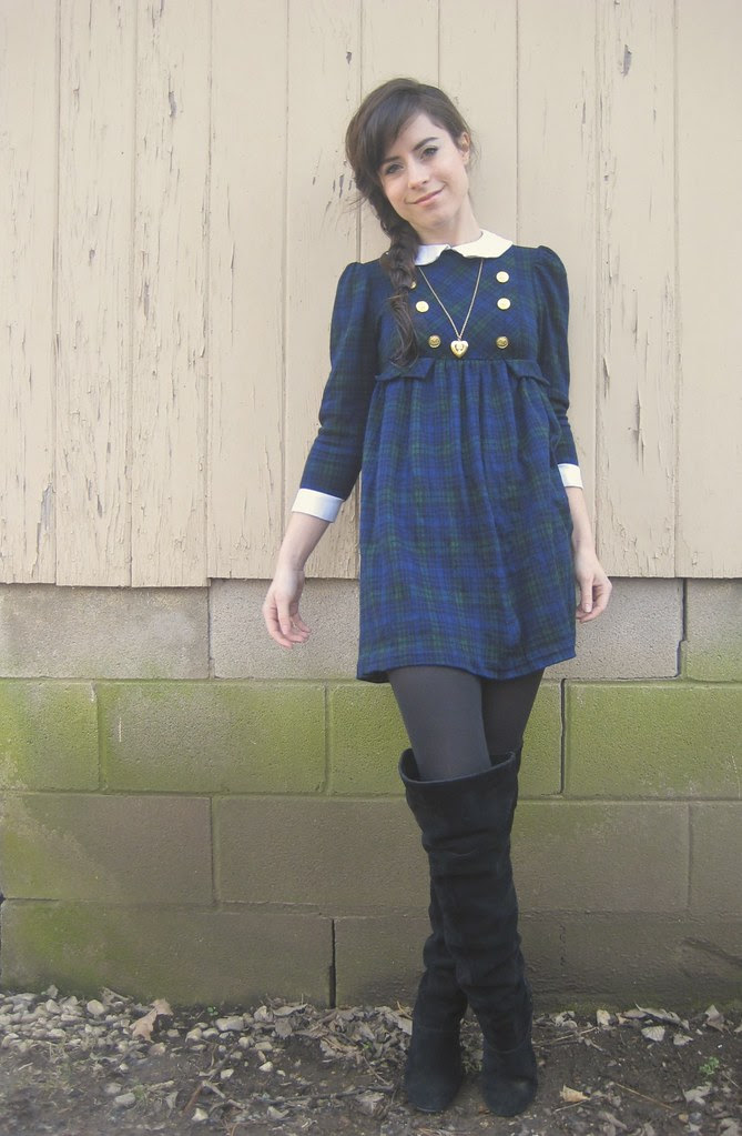 military dress and black boots