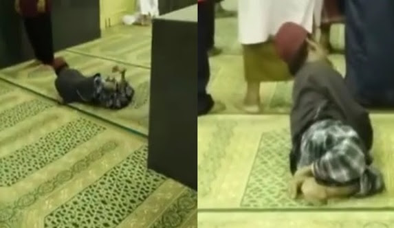 (Video) Status OKU Bukan Alasan, Sanggup Berguling Semata-Mata Hendak Solat Berjemaah Di Masjid