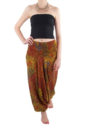 Peacock Print Harem Pants Jumpsuit
