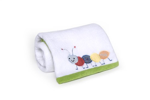 Kids Line Embroidered Boa Blanket, Cute as a Bug