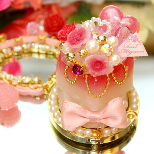 japan pink jewlery cake Gyaru pastry Hime resin deco rose garden shop 