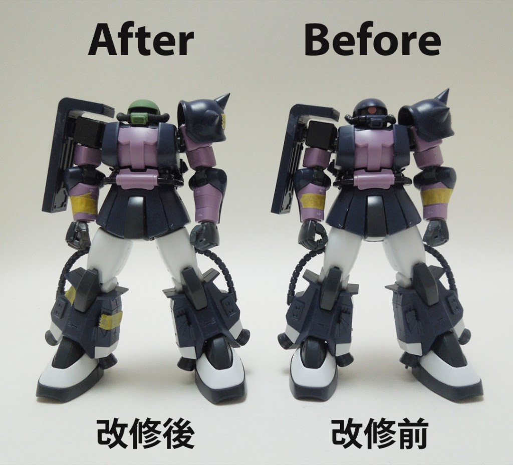 Hguc Ms 06r 1a 黒い三連星ザク 改修はじめました の巻 Uc Timeline ガンプラ好きだけど難しいことは出来ない