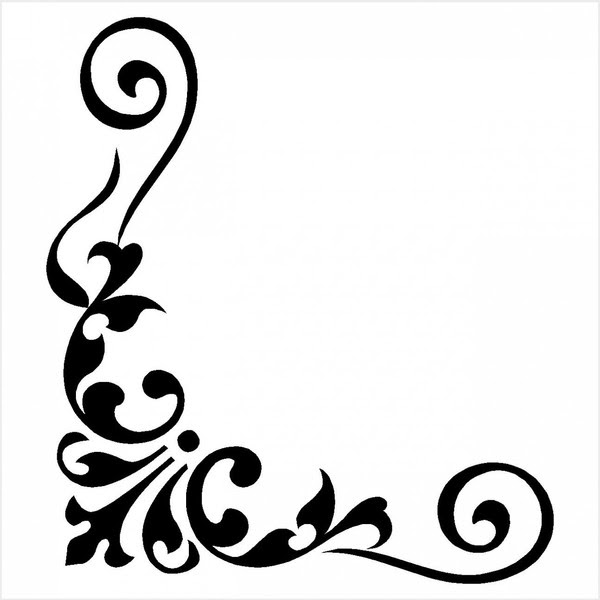 Download 18 Flower Corner Page Border Design Images - Purple Flower ...