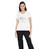 Clovia Women's Cotton Rich Chest Print T-Shirt & Basic Pyjama
Set-White & Black
