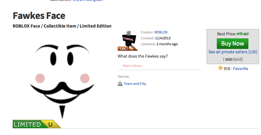 Roblox Made A Guy Fawkes Face - 