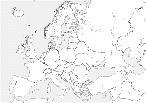 Carta Geografica Europa Da Colorare