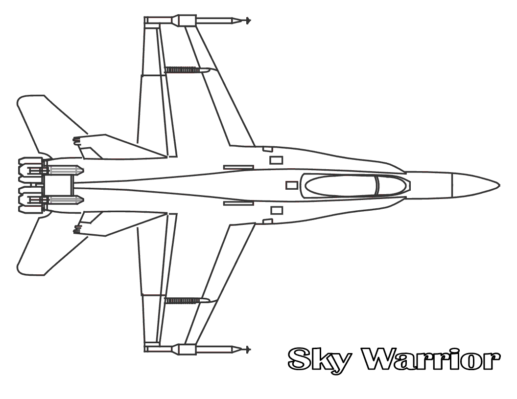 Dessin Coloriage avion de chasse   colorier