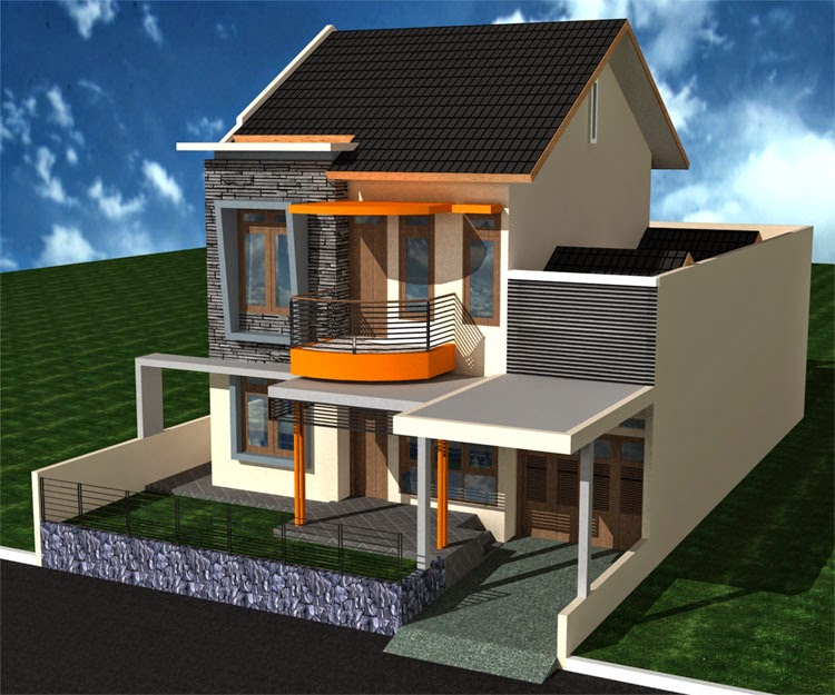 Gambar desain rumah minimalis dengan model teras unik ...