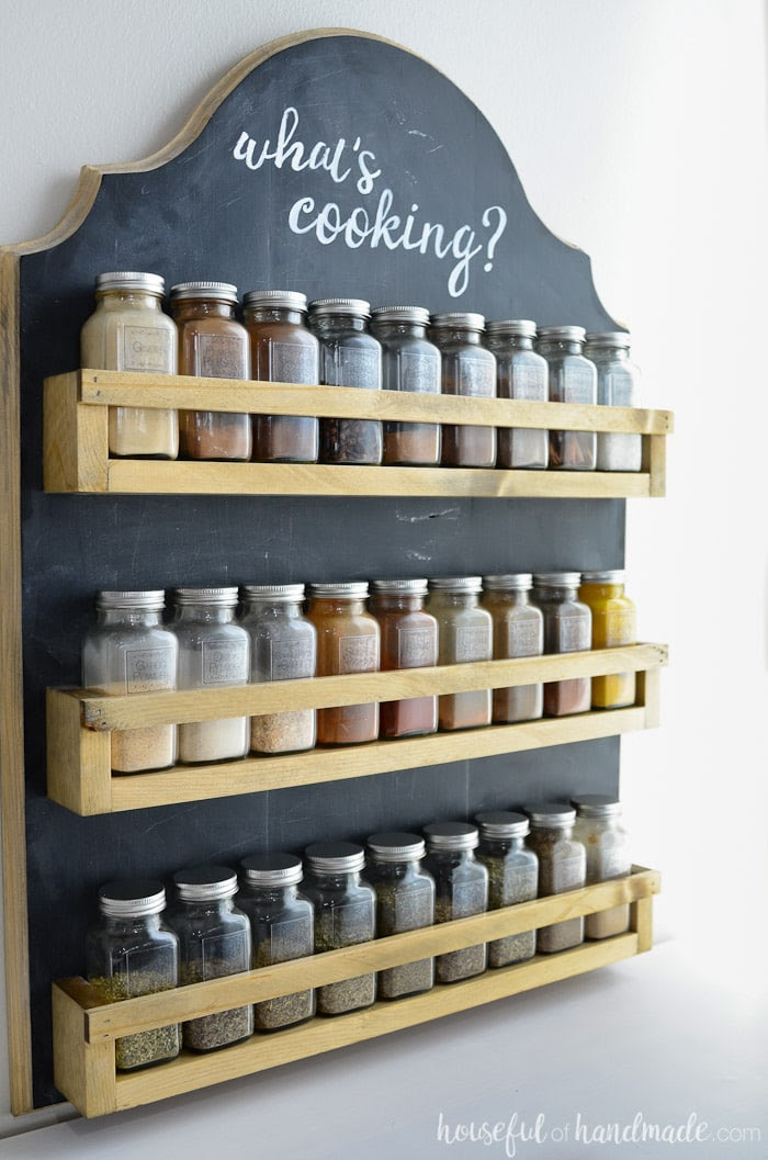 Wooden Spice Rack Build Plans - a Houseful of Handmade