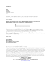 Lettera Di Presentazione Nuovo Agente Ai Clienti - Fatturazione Elettronica