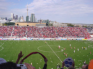 A view from the West Stand of BMO Field immedi...