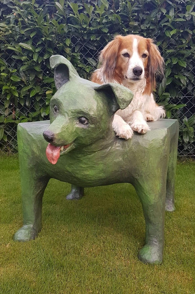 Paper Mache Scuplture -- Furry Friends coffee tables