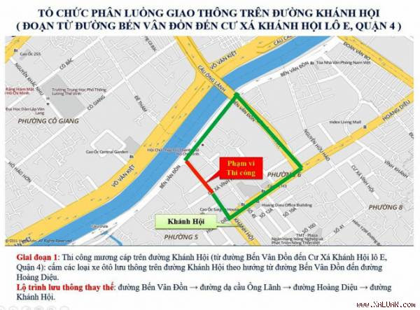 Tổ chức lại giao thông một số tuyến đường quận 1, 4