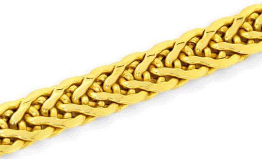 Foto 2, GOLDARMBAND ZOPFMUSTER KARABINERVERSCHLUSS GELBGOLD 14K, K2516