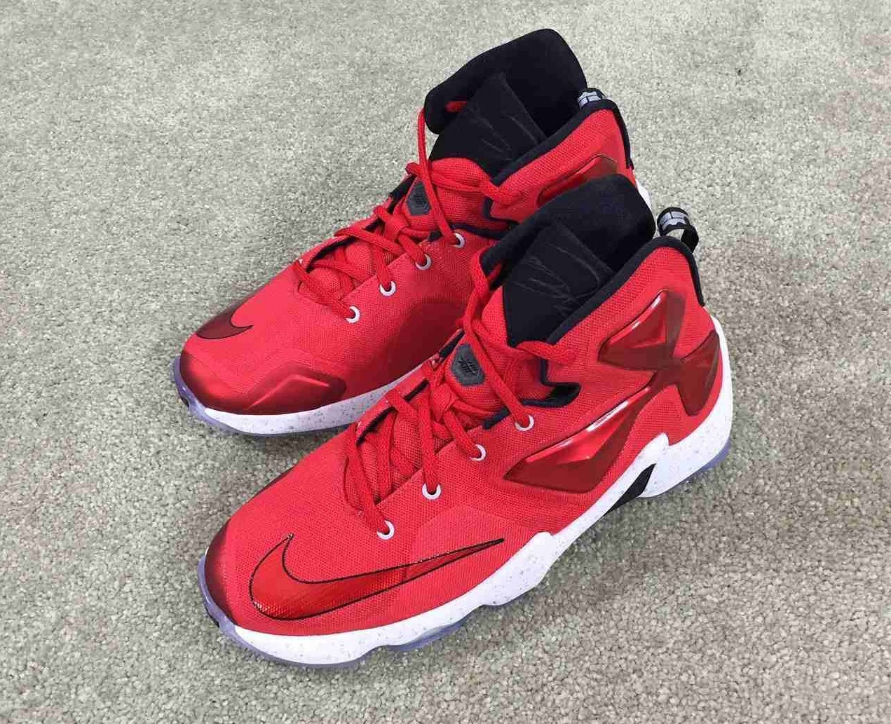 Nike LeBron 13 Red White Black Sneaker Bar Detroit Nike LeBron 13 Red White Black Sneaker Bar Detroit