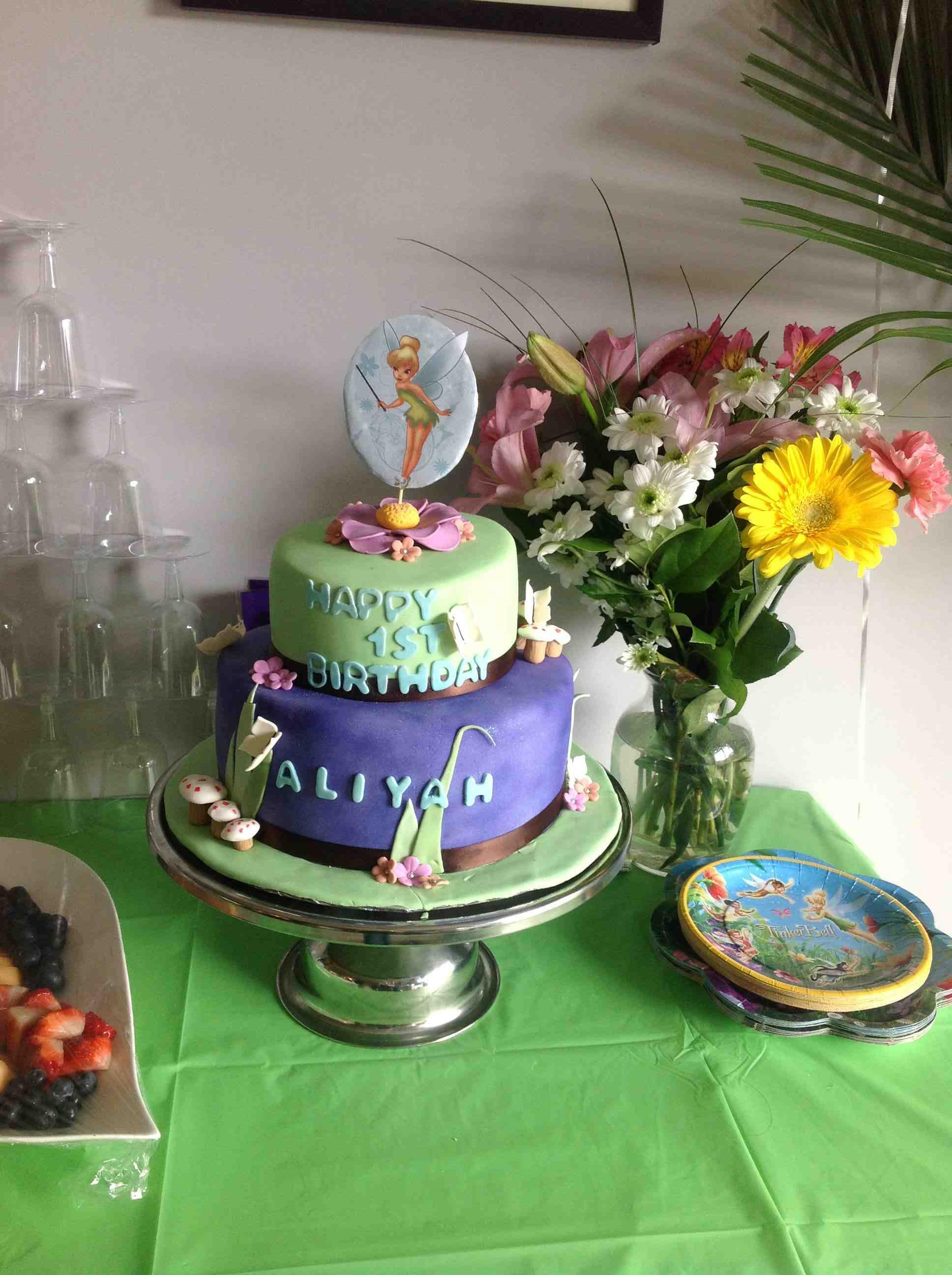 Tinkerbell 1st Birthday Cake Cakewin