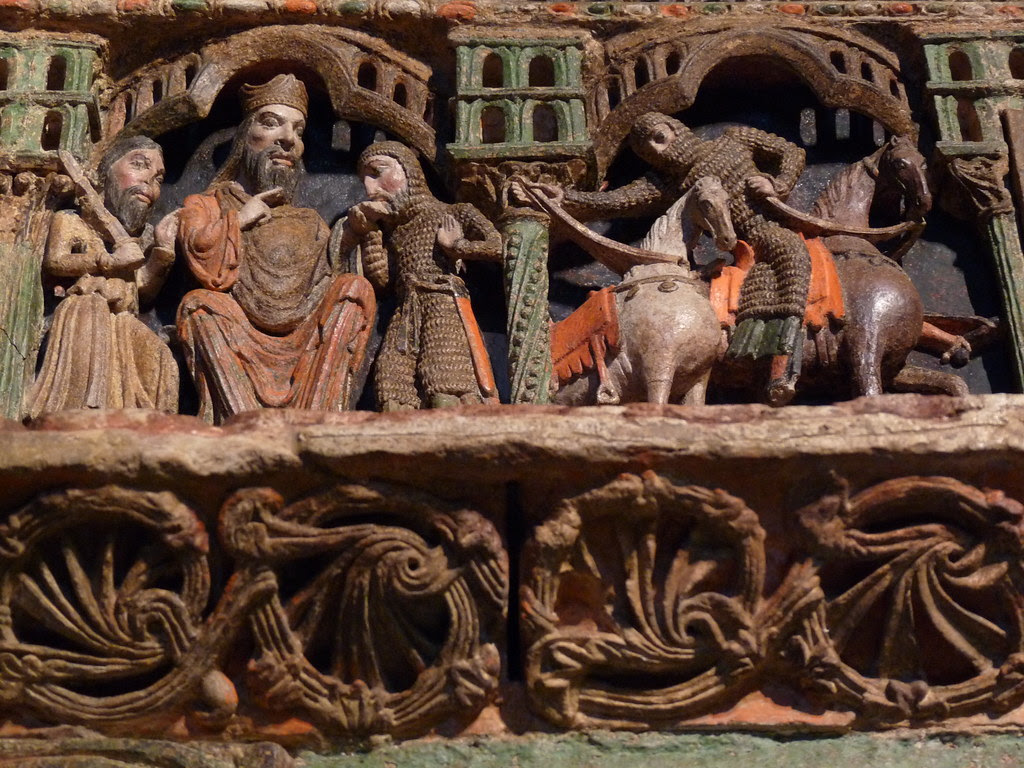 12th century cenotaph carving in San Vicente, Avila