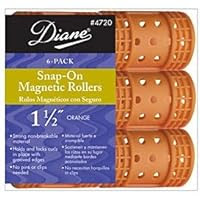 Diane Snap-on Magnetic Rollers Orange * 1-1/2 * 6 Rollers