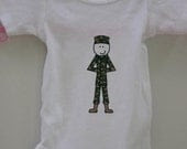Newborn Military dad body suit-50% off labor day sale
