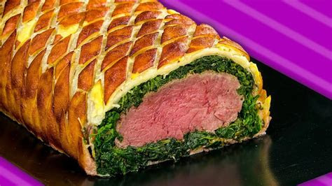 beef wellington  bacon spinach  surprise   roll