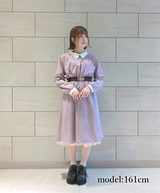 Web価格 15h限定 小花柄襟付きワンピース アクシーズファム公式通販 Axes Femme Online Shop
