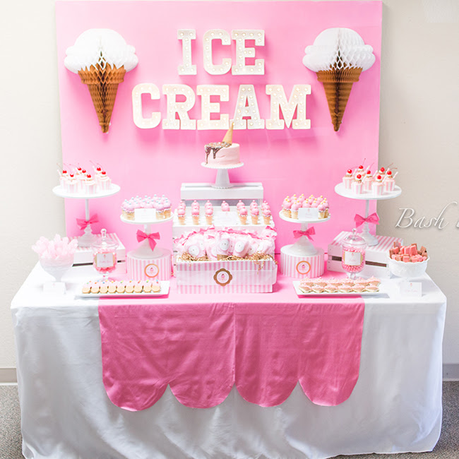 Gorgeous ice cream birthday party!