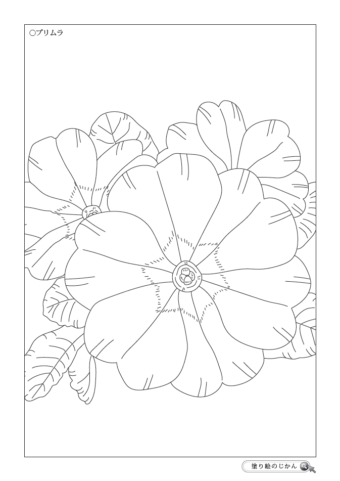 3月の花ぬりえ 塗り絵のじかん