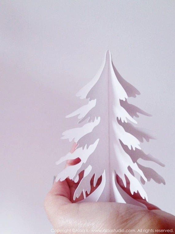 Download 3D Christmas winter / snow tree cutting files by AlaaStudio