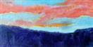 'Luminous Mountain Sunset' by Karla Nolan, oil painting on canvas