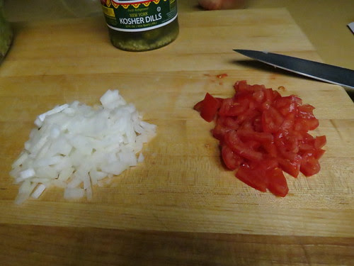 onions and tomatoes chopped