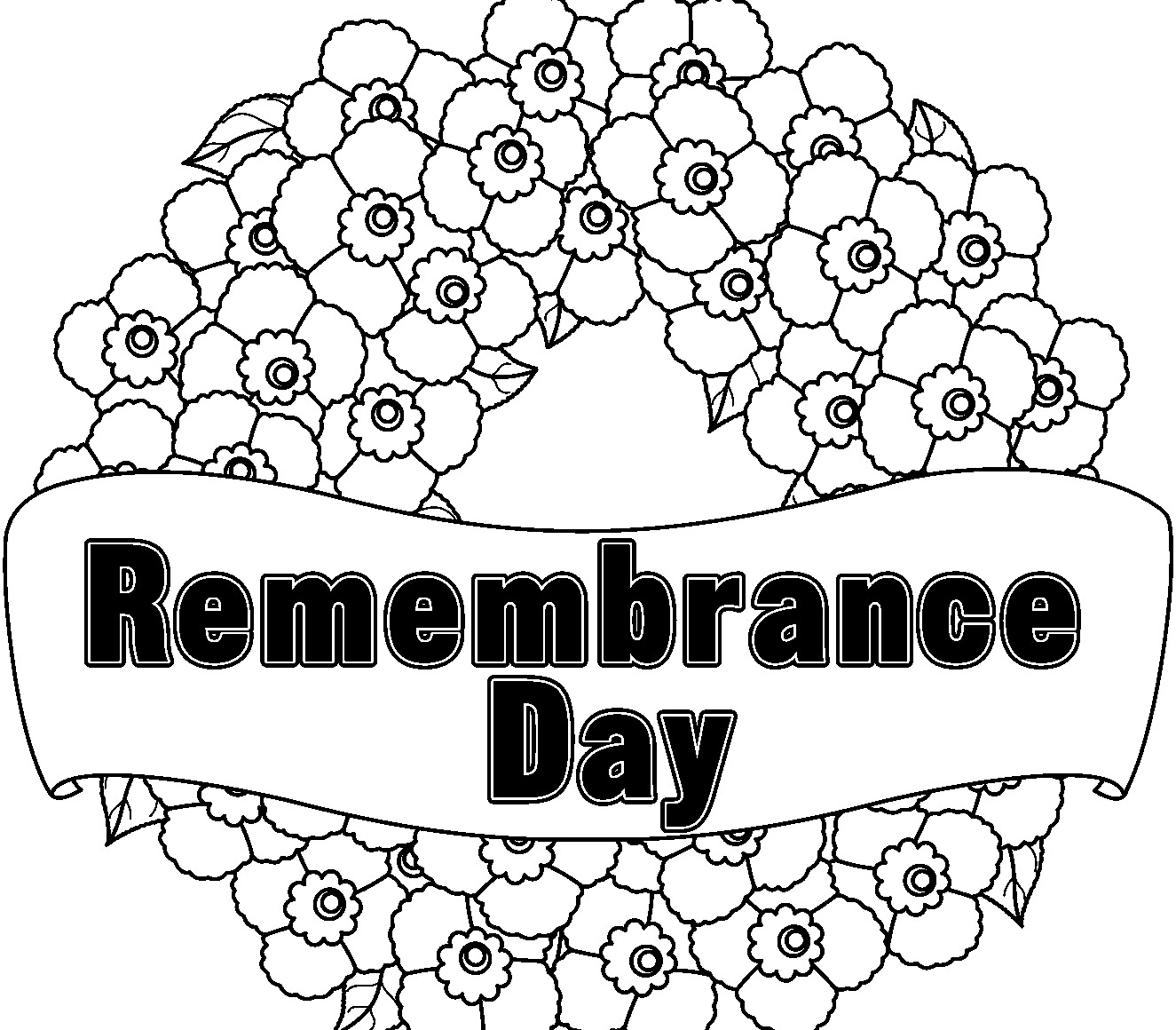 Download Remembrance Day Poppy Coloring Page - Coloring Home