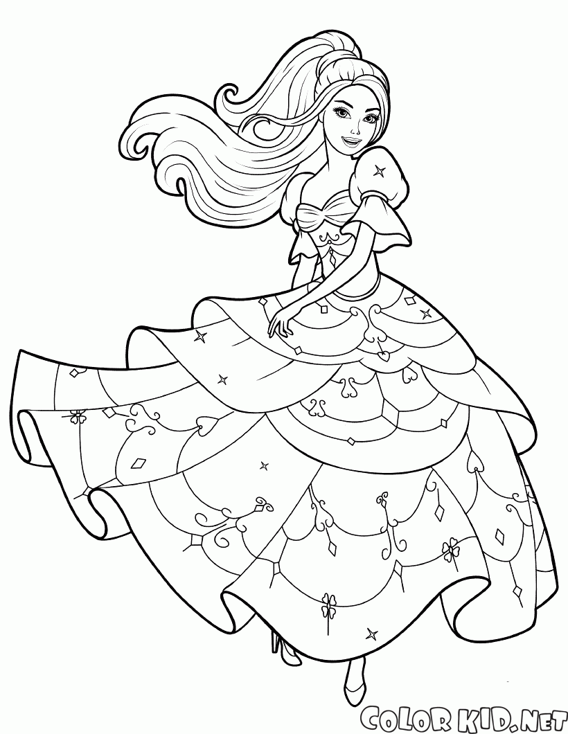 Disegni da colorare - Barbie cantante