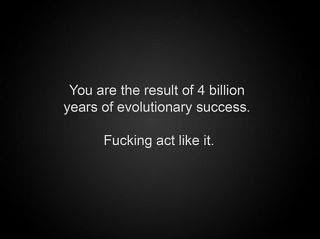Act like it.