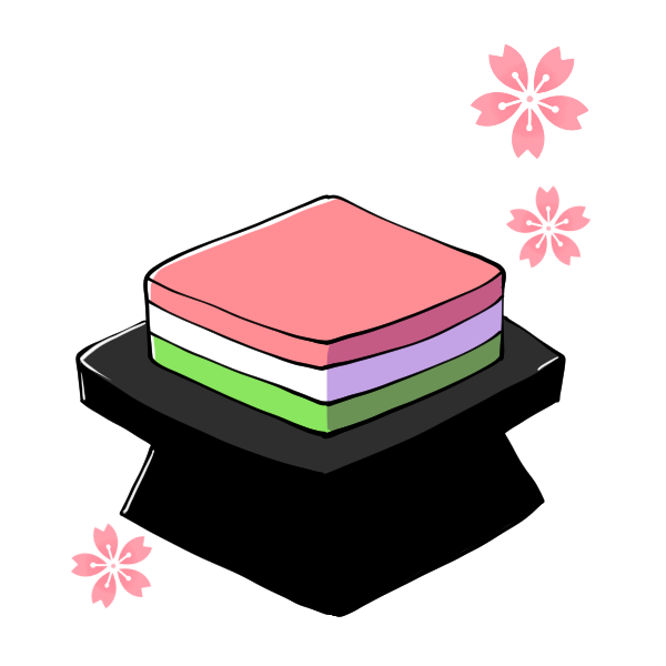 菱餅のイラスト かわいいフリー素材が無料のイラストレイン