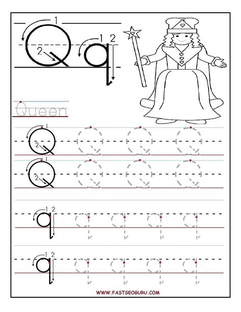  tracing letter q worksheets tracinglettersworksheetscom