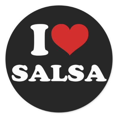 I Love Salsa Stickers