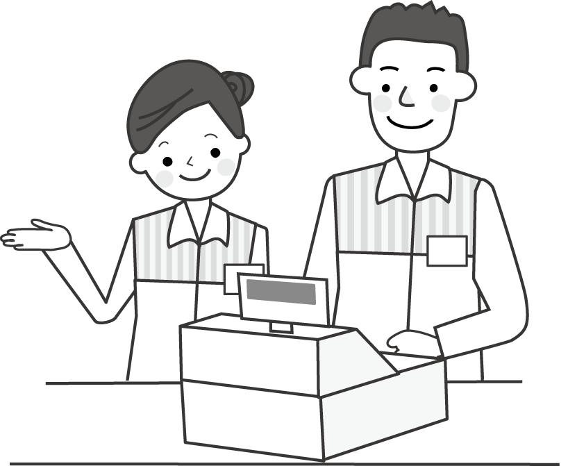 人物 職業 販売 レジ イラスト 無料素材