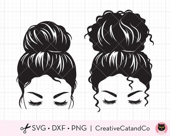 Download Free 86 Messy Bun Svg Black Woman With Glasses Svg Free SVG PNG EPS DXF File for Cricut, Silhouette and Other Machine