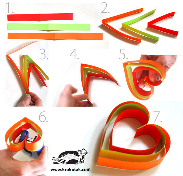 how to make paper heart