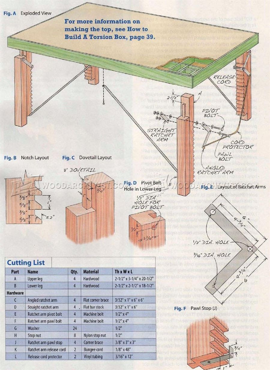 Woodworking Assembly Table Plans • WoodArchivist