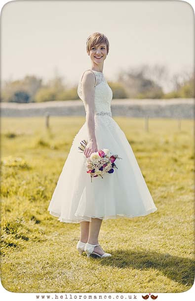 Bridal portrait short dress, Suffolk - www.helloromance.co.uk